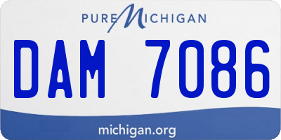 MI license plate DAM7086