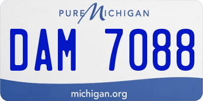 MI license plate DAM7088