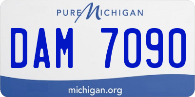 MI license plate DAM7090