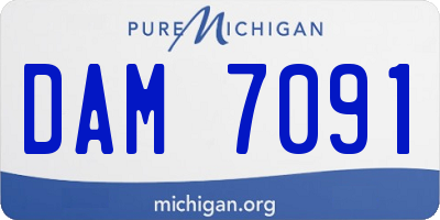 MI license plate DAM7091