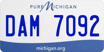 MI license plate DAM7092