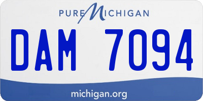 MI license plate DAM7094