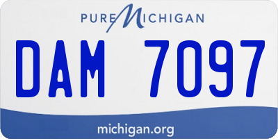 MI license plate DAM7097