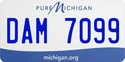 MI license plate DAM7099