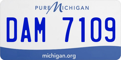 MI license plate DAM7109