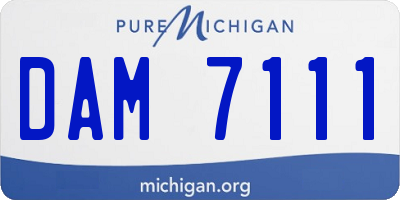 MI license plate DAM7111