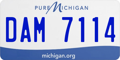 MI license plate DAM7114