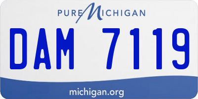MI license plate DAM7119