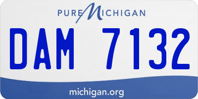 MI license plate DAM7132