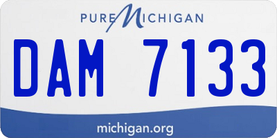 MI license plate DAM7133