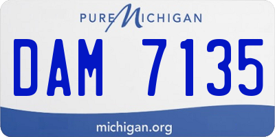 MI license plate DAM7135