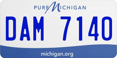 MI license plate DAM7140