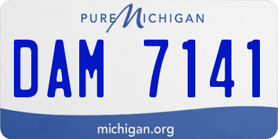 MI license plate DAM7141