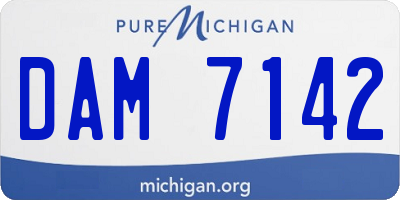 MI license plate DAM7142