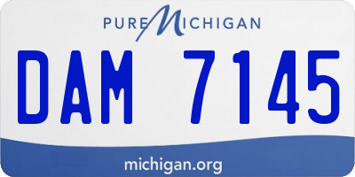 MI license plate DAM7145