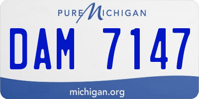 MI license plate DAM7147