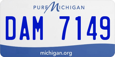 MI license plate DAM7149