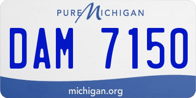 MI license plate DAM7150