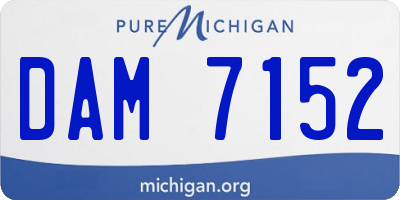 MI license plate DAM7152