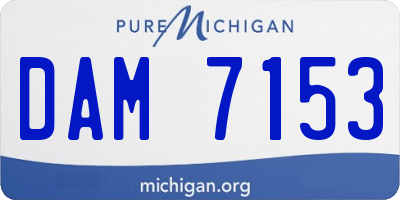 MI license plate DAM7153