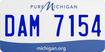 MI license plate DAM7154