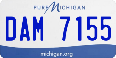 MI license plate DAM7155