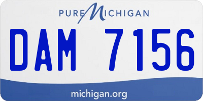 MI license plate DAM7156
