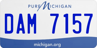 MI license plate DAM7157