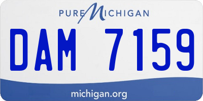 MI license plate DAM7159
