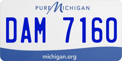 MI license plate DAM7160