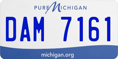 MI license plate DAM7161