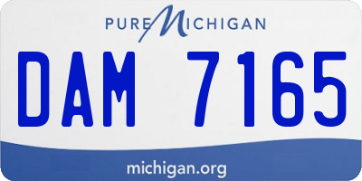 MI license plate DAM7165