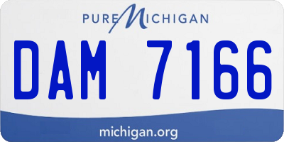 MI license plate DAM7166
