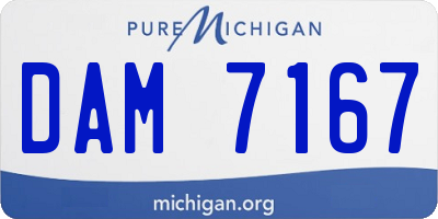 MI license plate DAM7167