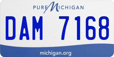 MI license plate DAM7168