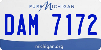 MI license plate DAM7172