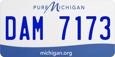 MI license plate DAM7173