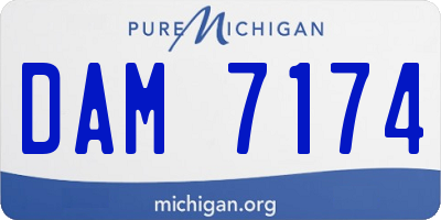 MI license plate DAM7174