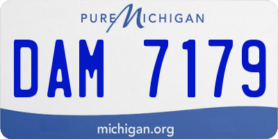 MI license plate DAM7179