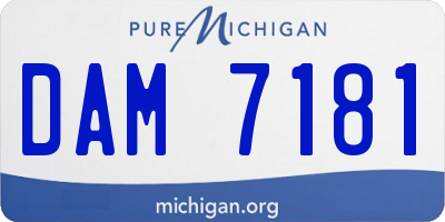 MI license plate DAM7181