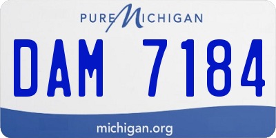 MI license plate DAM7184