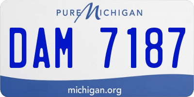 MI license plate DAM7187