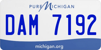 MI license plate DAM7192