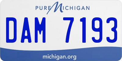 MI license plate DAM7193