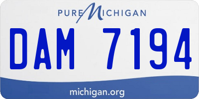 MI license plate DAM7194