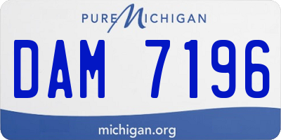 MI license plate DAM7196