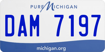 MI license plate DAM7197