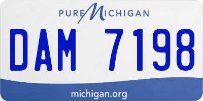MI license plate DAM7198