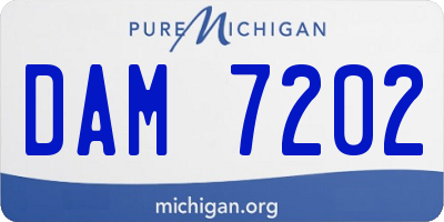 MI license plate DAM7202