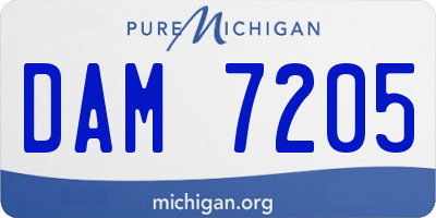 MI license plate DAM7205